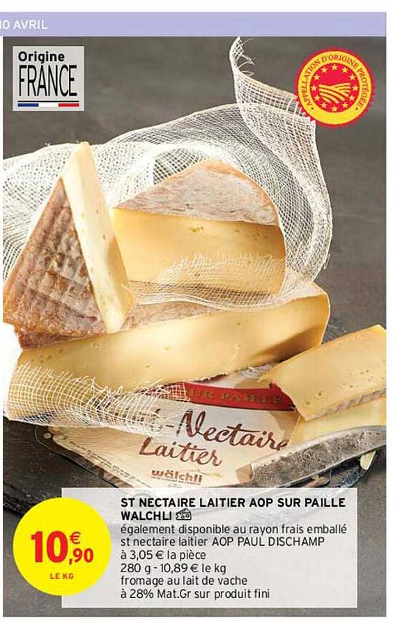 st nectaire laitier aop sur paille walchli