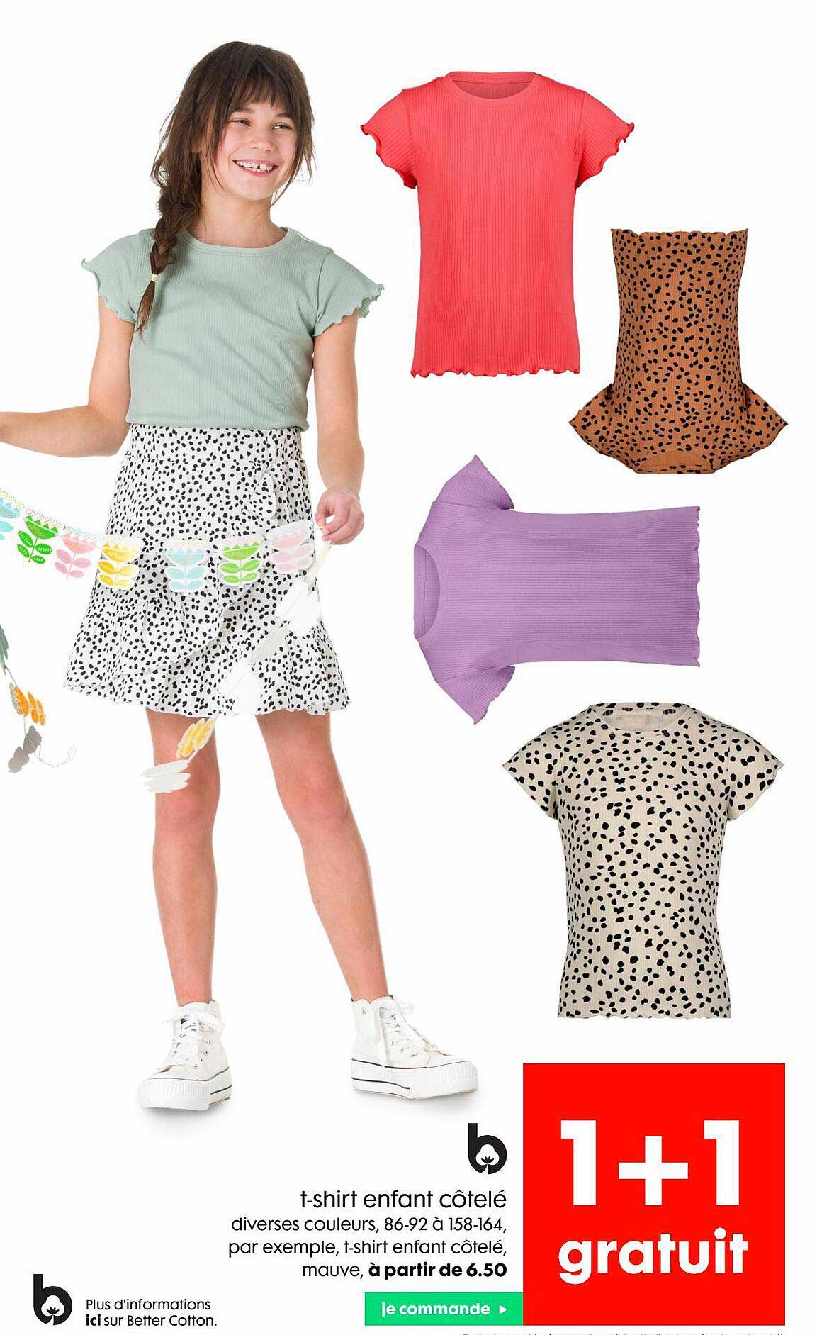 t-shirt enfant côtelé