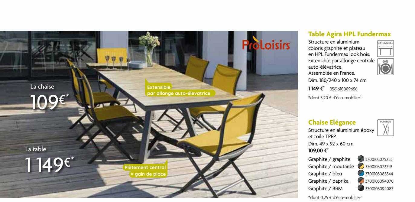 table agira hpl fundermax, chaise élégance