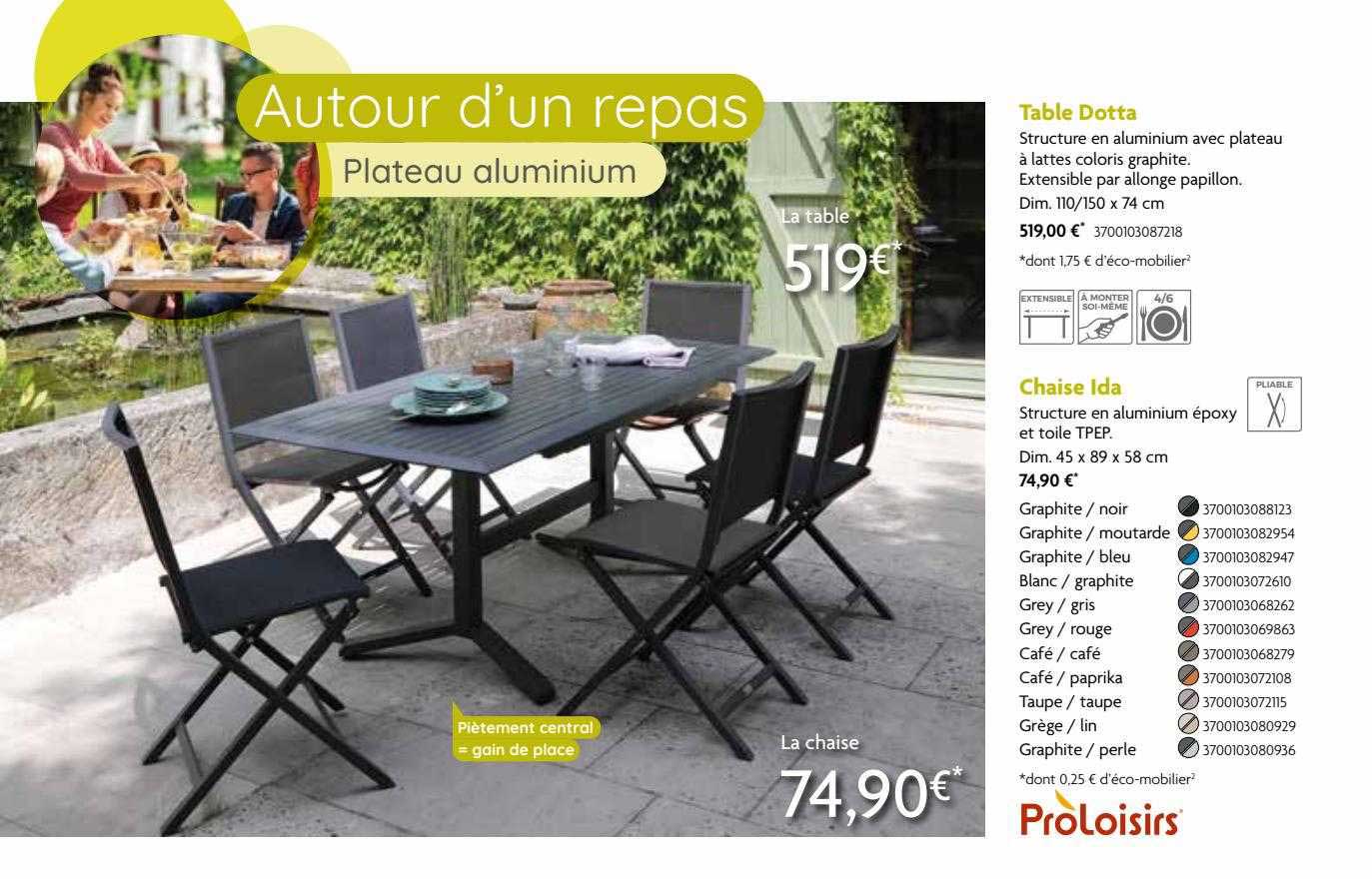 table dotta, chaise ida
