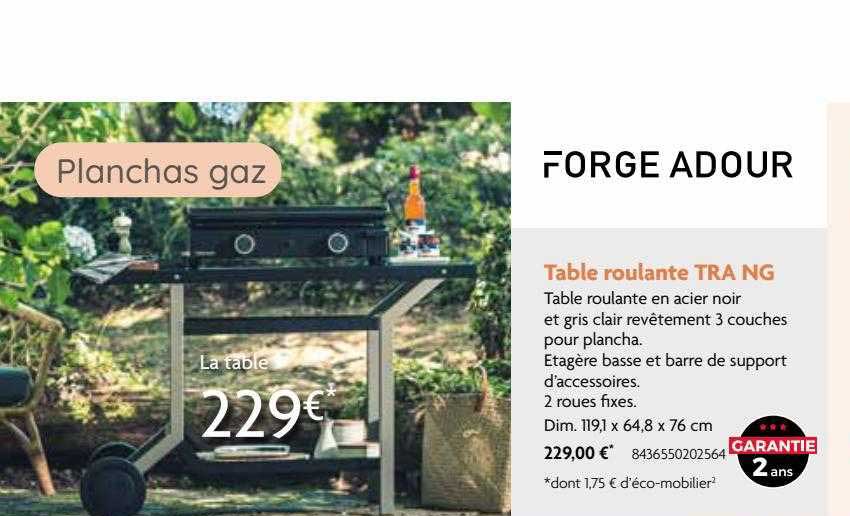 table roulante tra ng