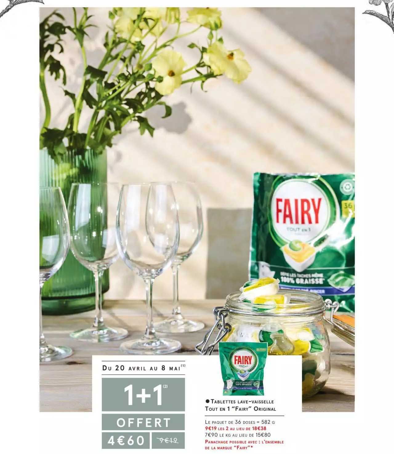 tablettes lave-vaisselle tout en 1 "fairy" original