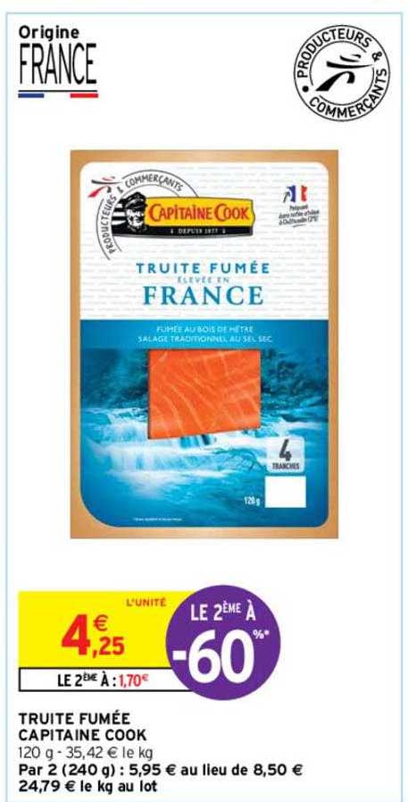 truite fumée capitaine cook