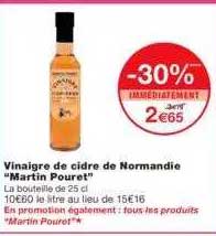 vinaigre de cidre de normandie "martin pouret"
