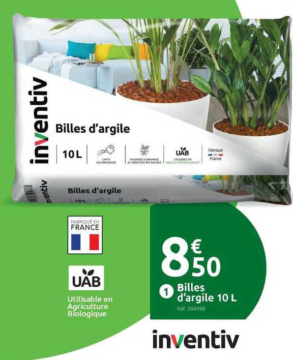 billes d'argile 10 l inventiv