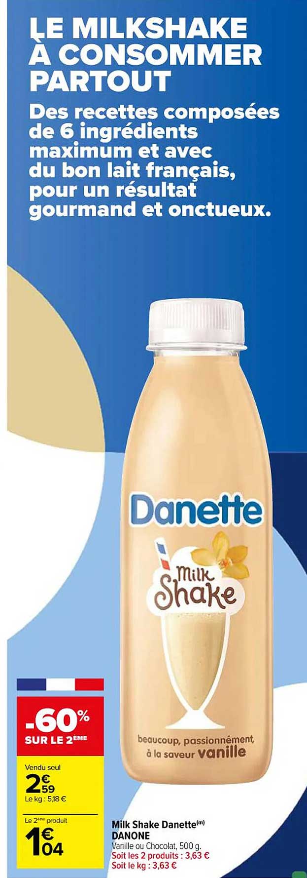 milk shake danette danone