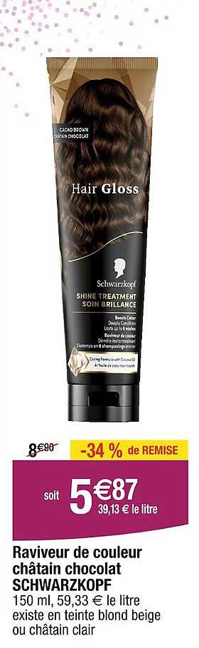 raviveur de couleur châtain chocolat schwarzkopf