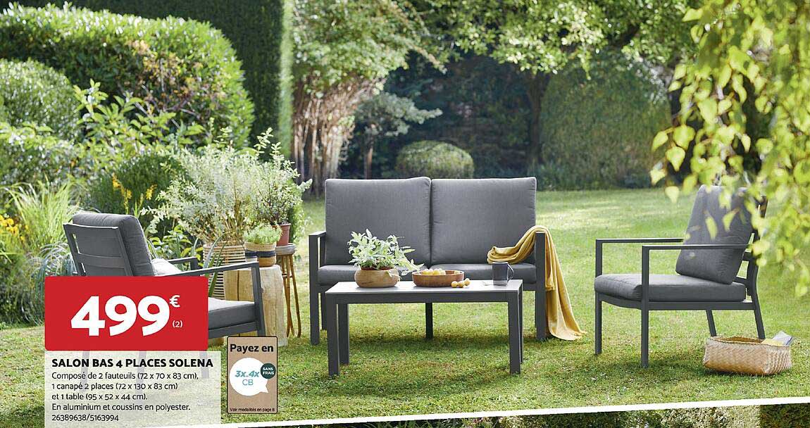 salon bas 4 places solena