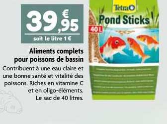 aliments complets pour poissons de bassin tetra