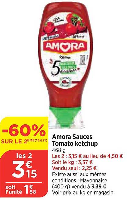 amora sauces tomato ketchup