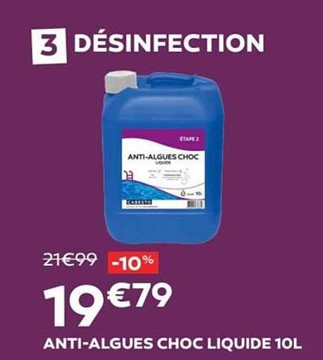 Anti-algues Choc Liquide 10 L