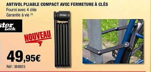Antivol Pliable Compact Avec Fermeture à Clés