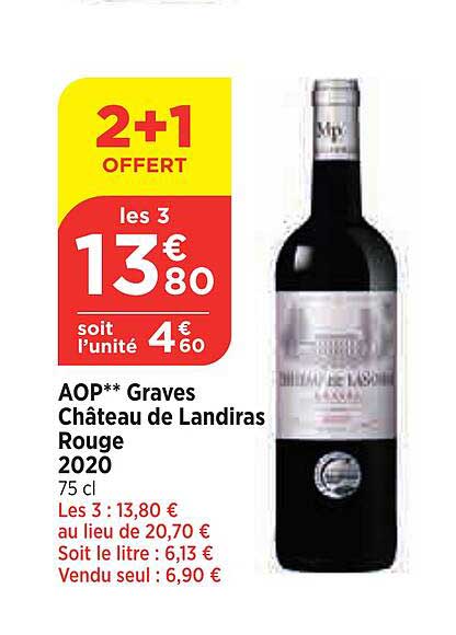 Aop Graves Château De Landiras Rouge 2020