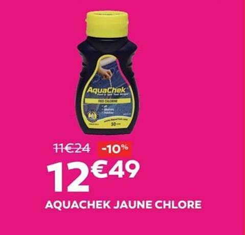 aquachek jaune chlore
