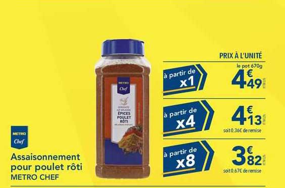 assaisonnement pour poulet rôti métro chef