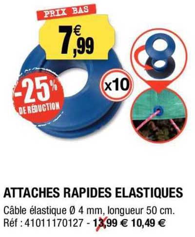 attaches rapides élastiques