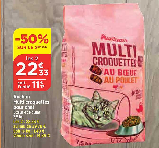 Auchan Multi Croquettes Pour Chat
