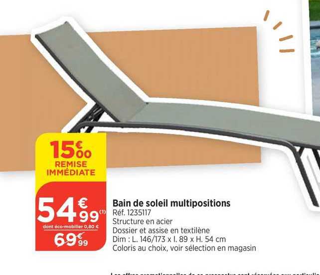 bain de soleil multipositions