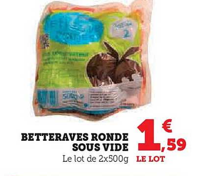 betteraves ronde sous vide