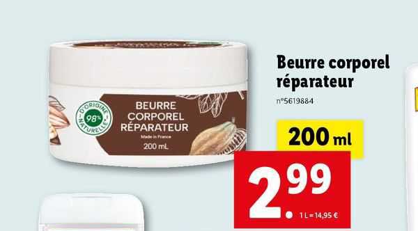 Beurre Corporel Répatateur