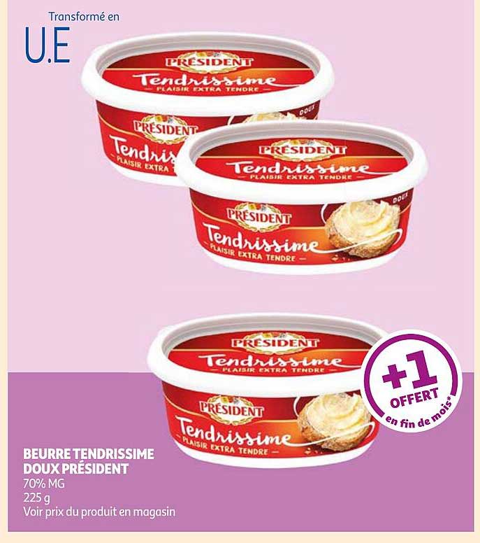 Beurre Tendrissime Doux Président