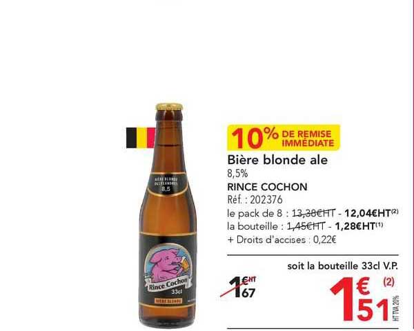 bière blonde ale rince cochon