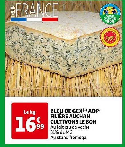 bleu de gex aop filière auchan cultivons le bon