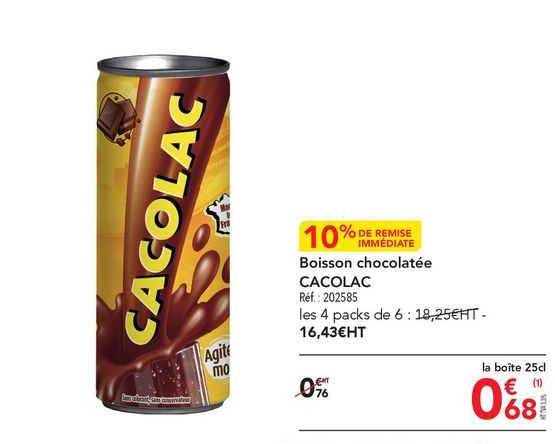 boisson chocolatée cacolac