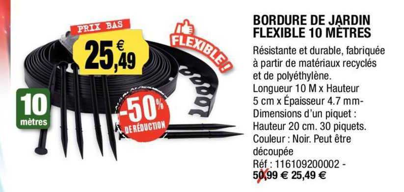 bordure de jardin flexible 10 mètres