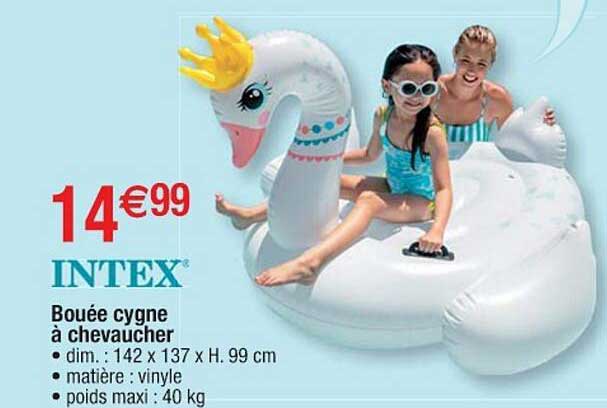 bouée cygne à chevaucher intex