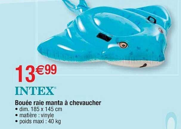bouée raie manta à chevaucher intex