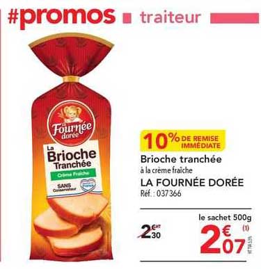 brioche tranchée la fournée dorée