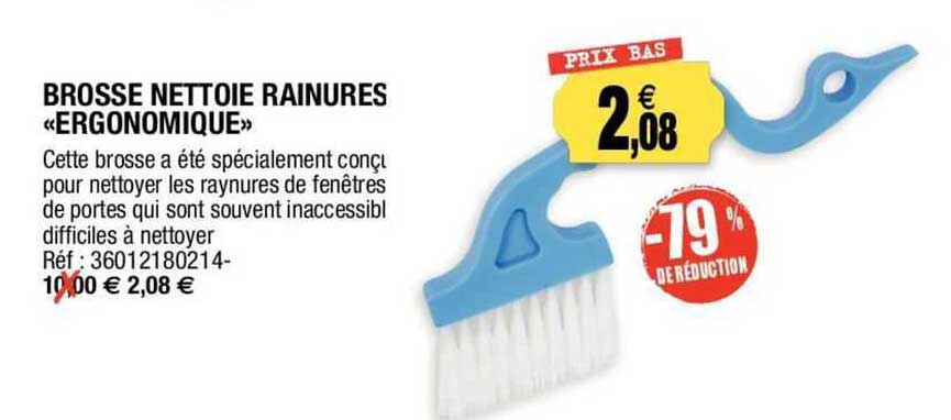 brosse nettoie rainures "ergonomique"