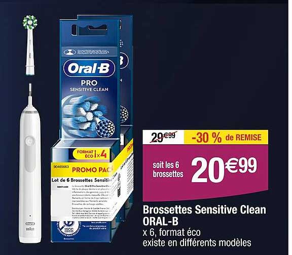brossettes sensitive clean oral-b
