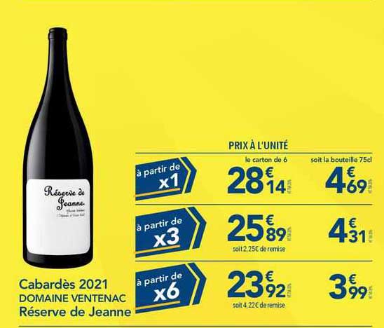 cabardès 2021 domaine ventenac réserve de jeanne