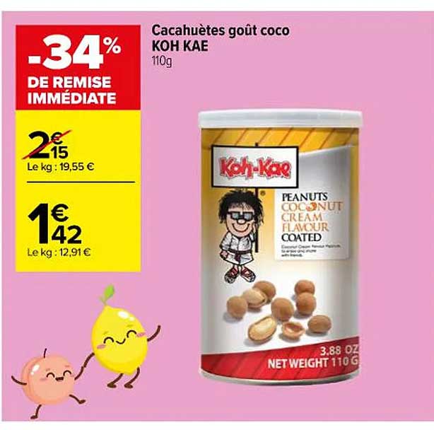 cacahuètes goût coco koh kae