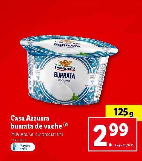 casa azzurra burrata de vache