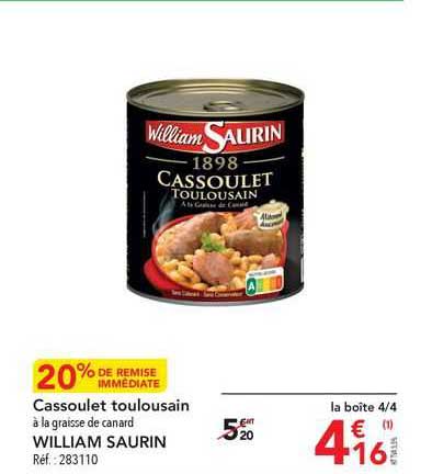 cassoulet toulousain william saurin