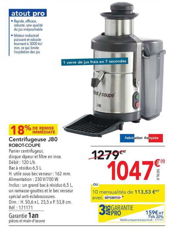 Centrifugeuse J80 Robot-coupe