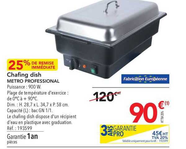 chafing dish metro professional