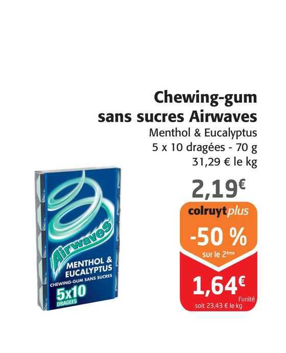chewing-gum sans sucres airwaves
