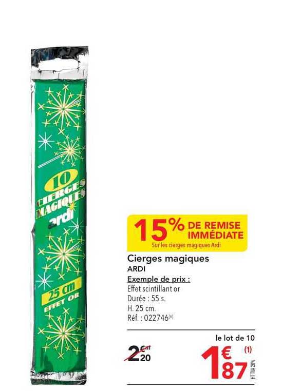 cierges magiques ardi