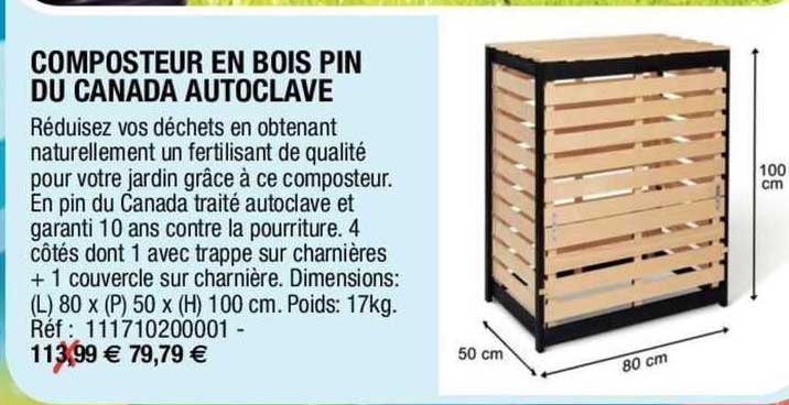 composteur en bois pin du canada autoclave