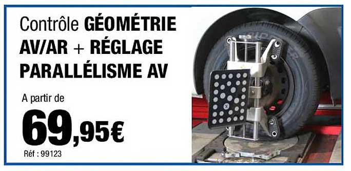 contrôle géométrie av/ar + réglage parallélisme av