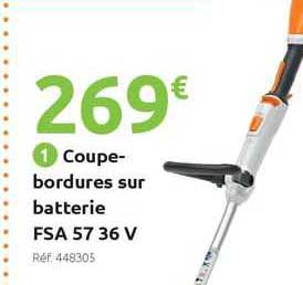 coupe-bordures sur batterie fsa 57 36 v