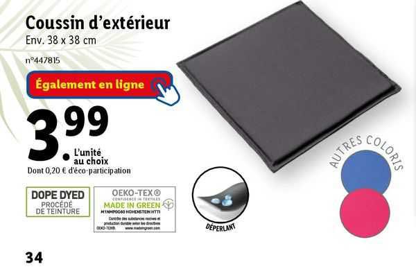 coussin d'extérieur