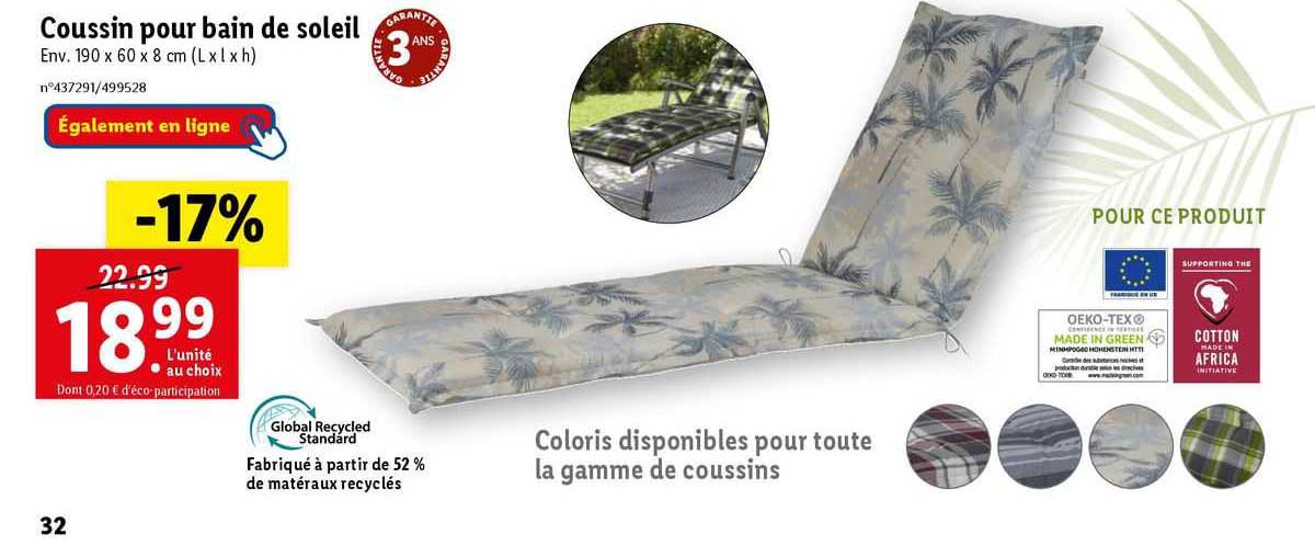 Coussin Pour Bain De Soleil