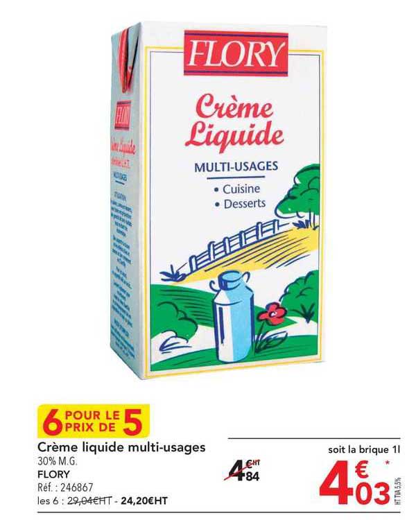 crème liquide multi-usages flory