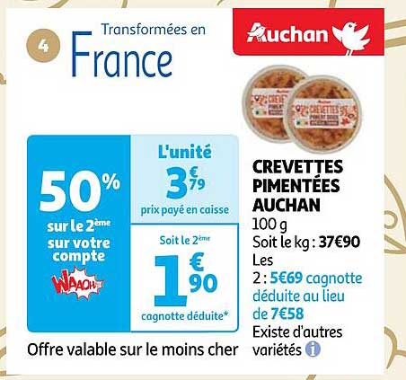 Crevettes Pimentées Auchan
