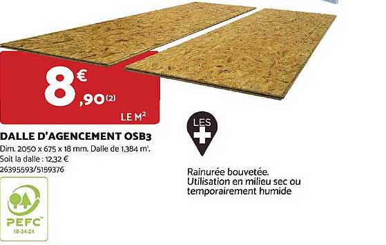 dalle d'agencement osb3